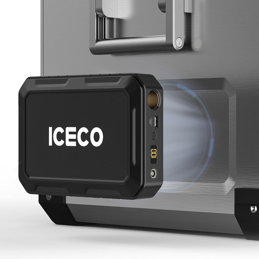 ICECO APL55 55Liter Portable Refrigerator and Freezer, Powered by AC/DC or Solar, Dual Zone Bluetooth Controlled 12v refrigerator, for Truck, Car and Home, -4℉~68℉, With 250Wh Magnetic Battery