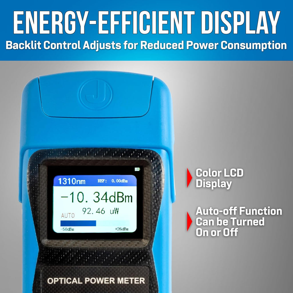 Jonard Tools FPL-5050 Fiber Power Meter & Optical Light Source Kit (-50 to +26 dBm, Single-Mode)- 2025 Model