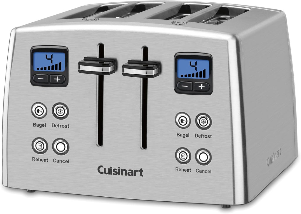 Cuisinart CPT-435P1 4-Slice Countdown Motorized Toaster, Stainless Steel & SCO-60 Deluxe Electric Can Opener, Quality-Engineered Motor System Allows you to Open Any Size Can, Stainless Steel
