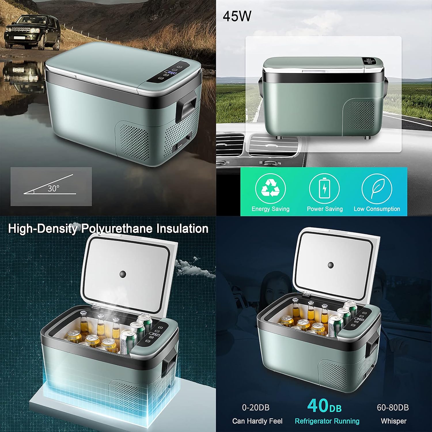 18L/25L Portable Refrigerator for Car Mini Fridge Freezer Car Refrigerator Electric Cool Box for Driving Travel Outdoor Picnic