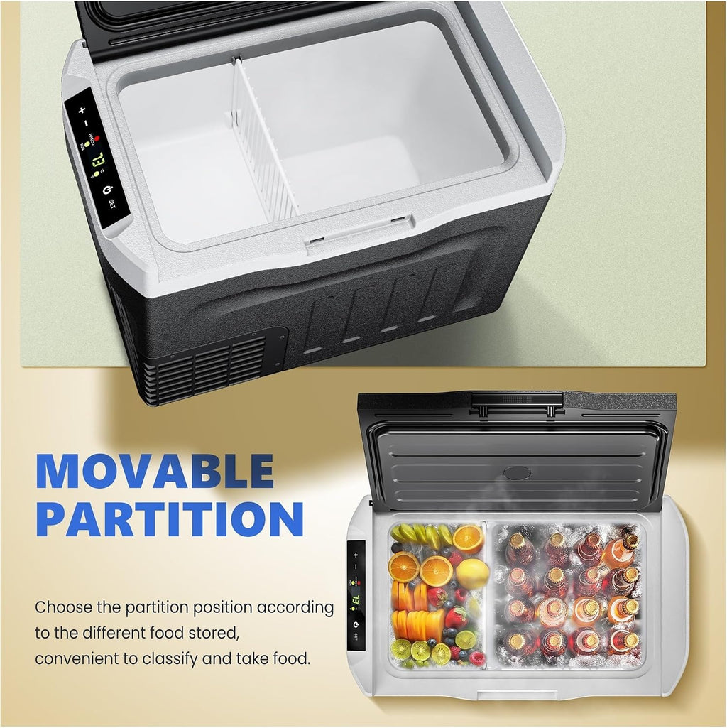 Car Refrigerator 20/30L Compressor Dual Zone Mini Fridge Freezer Cooler Ice Box Keep Cool For Camping Fishing(20L)