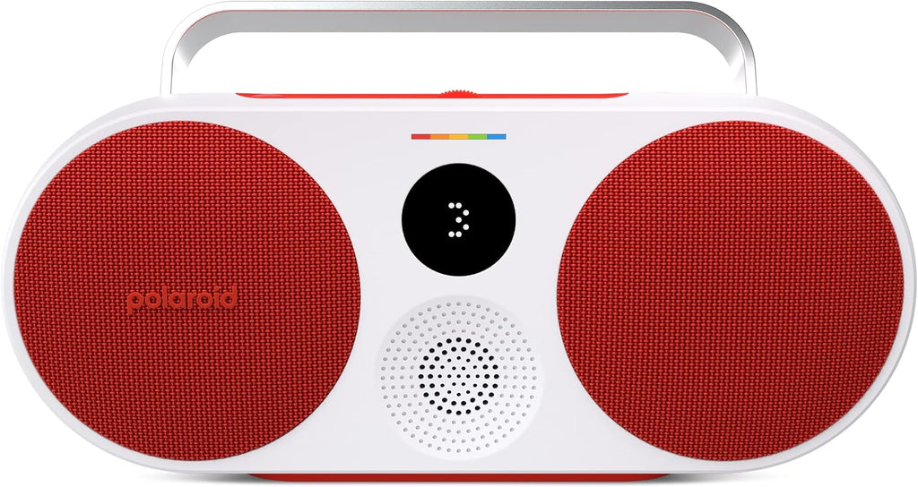 Polaroid P3 Music Player (Red) - Retro-Futuristic Boombox Wireless Bluetooth Speaker Rechargeable with Dual Stereo Pairing