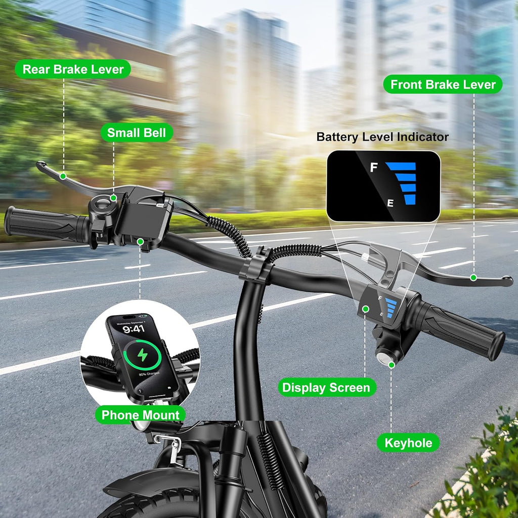 Electric Scooter Adults, 1300W Peak Motor, Electric Scooter with Seat, 48V 13Ah Battery, 14' Tires, 35 Miles Range, 20 MPH, 330 LBS Load, Dual Braking,UL 2272