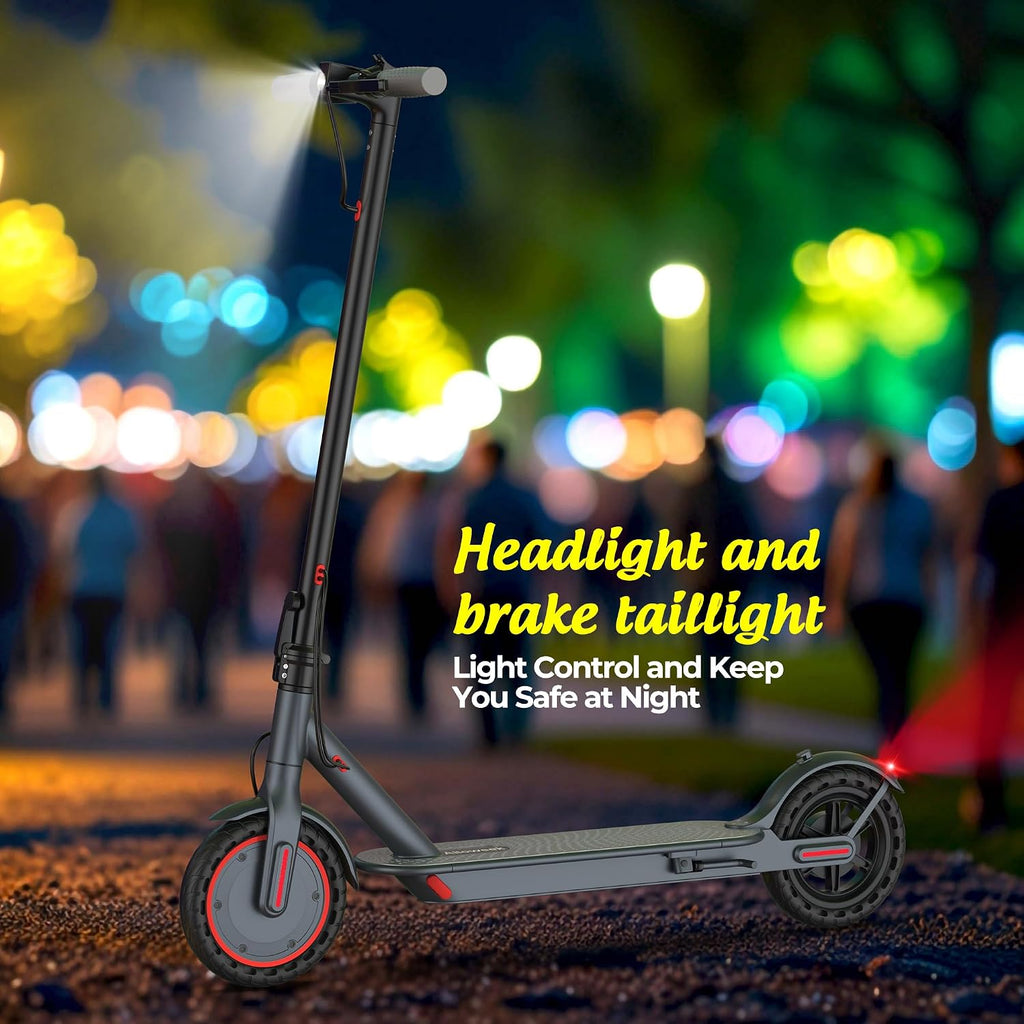 Alloweek Electric Scooter for Adults – 350W/500W Motor, 19 MPH/22Mph Top Speed, 21-52 Miles Range, 8.5'/10 inch Tires, Folding E-Scooter with Dual Suspension and Braking System, App Control