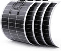 400W Flexible Solar Panel Set (4x100W), Cool-Running White Design, Heavy-Duty ETFE Solar Array, Weatherproof Power Solution for Catamaran, Large RV, and Shed