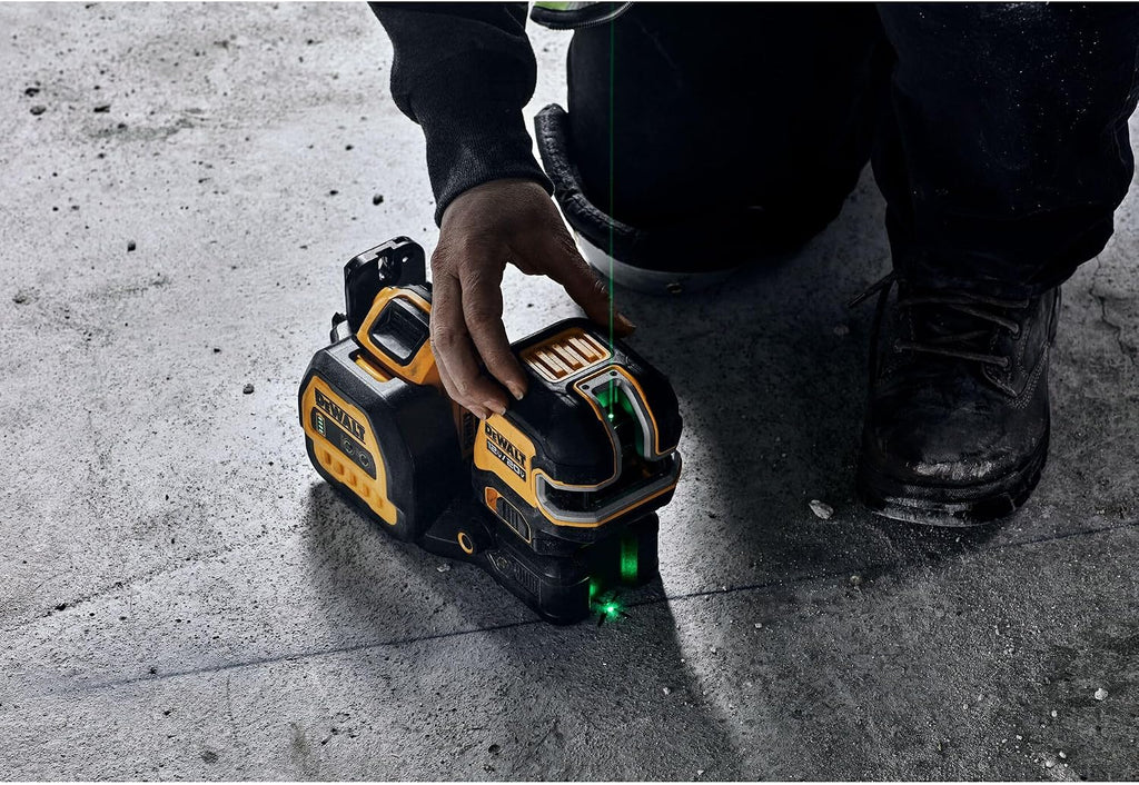 DEWALT 20V/12V MAX Laser Level, Cross Line Laser and 5 Spot Laser, Green, Bare Tool Only (DCLE34520GB)