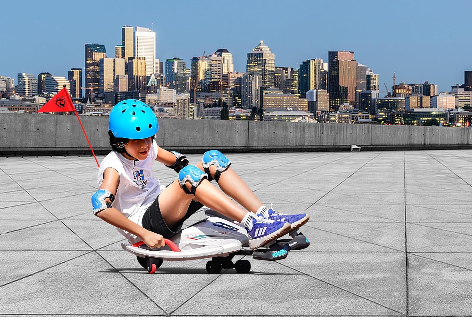 Rollplay Nighthawk Fly Kids Electric Ride-On Toy, 24V Hub Motor, 8 MPH, Ages 6+