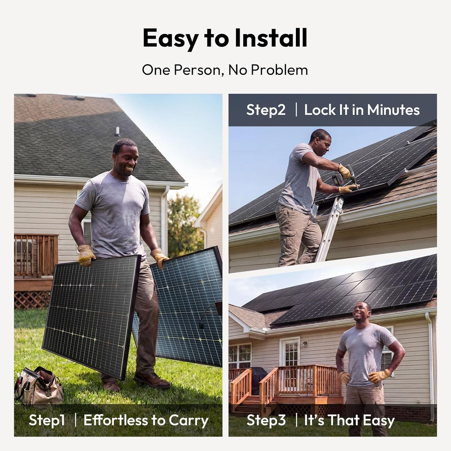 JJN Bifacial 400 Watt Solar Panels 12V 10BB Monocrystalline Solar Panel High Efficiency Solar Module for RV Home Farm Trailer Camper Marine Off Grid System(2 PCS 200 Watt)