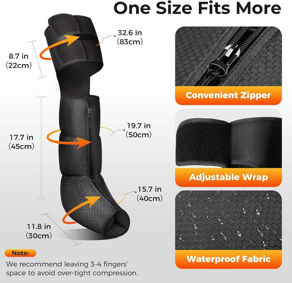 Nekteck Leg Compression Massager with Heat Leg Massager for Circulation and Pain Relief, Air Compression Boot Massage Tool with 2 Heats 6 Modes, Relaxation Gifts for Men Women Dad Father's Day