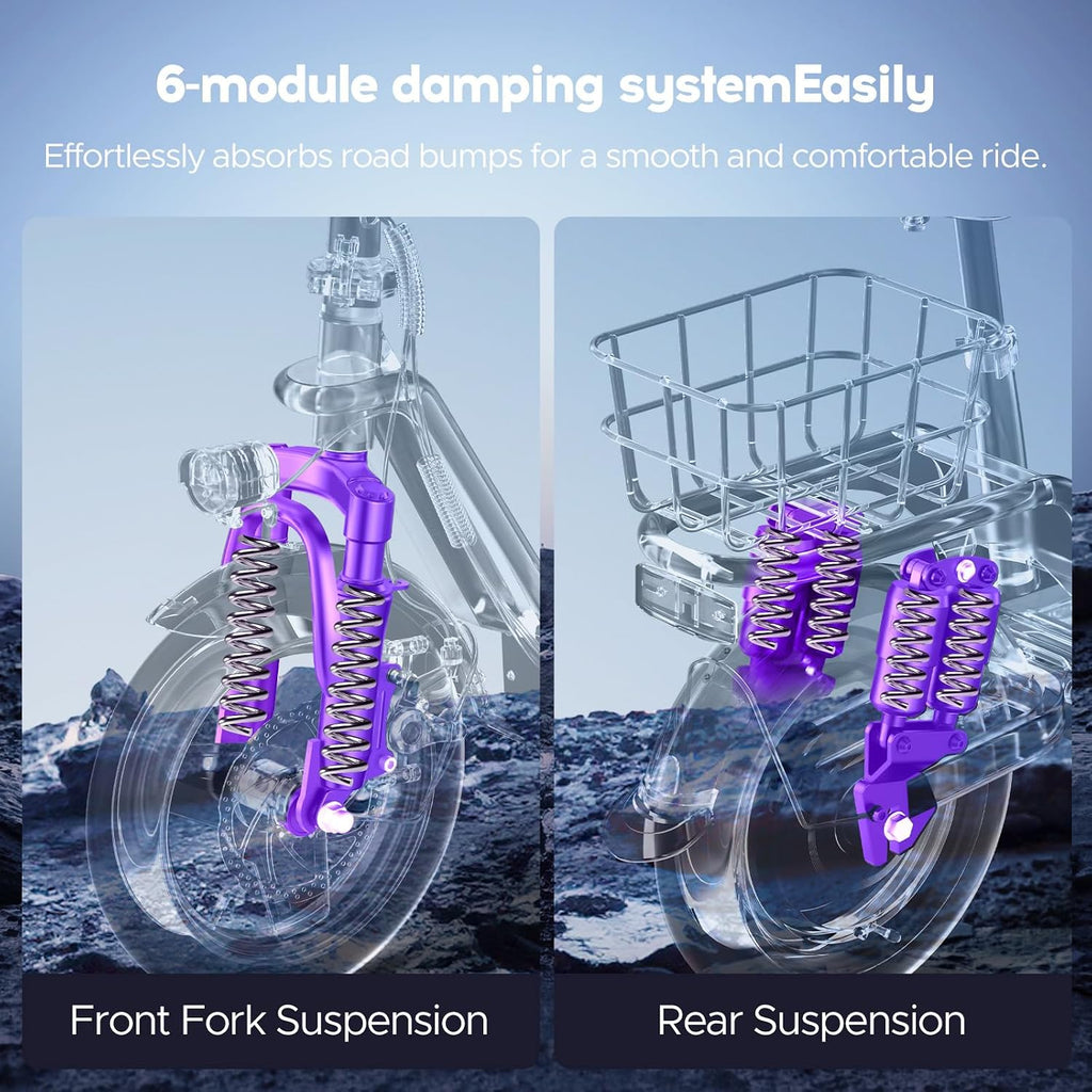 Electric Scooter Adults, 1300W Peak Motor, Electric Scooter with Seat, 48V 13Ah Battery, 14' Tires, 35 Miles Range, 20 MPH, 330 LBS Load, Dual Braking,UL 2272
