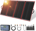 DOKIO 300W Foldable Solar Panel Kit for 12V Batteries & Power Stations, 15.2lb Monocrystalline Charger with PWM Controller, Dual USB, 9.85ft Cable, Folds to 19.3x37.4in for RV Camping