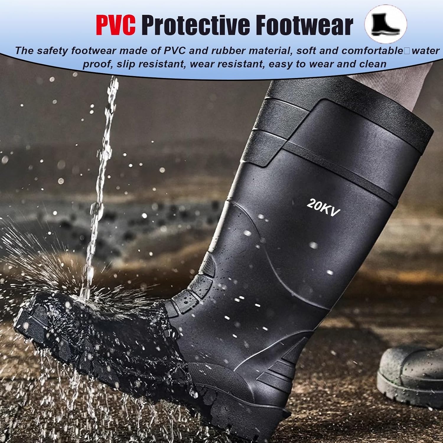 HAIXHX Protection Industrial Safety Footwear，Wear Resistant Industrial Grade Fleece-Lined Insulated Boots for Power Station Maintenance(Foot Length 27cm)