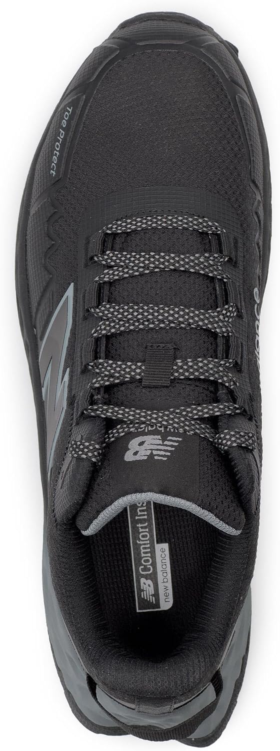 New Balance Fresh Foam Cremorne Composite Toe Safety Shoes for Men - Non Slip, Electrical Hazard - Black/Grey, Low Rise
