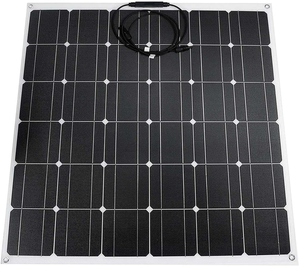 AIZYR Monocrystalline Flexible Solar Panel, 100W 18V Outdoor Portable Solar Panels Efficiency 24%-26% for Homes, RV, Boat, Uneven Surfaces