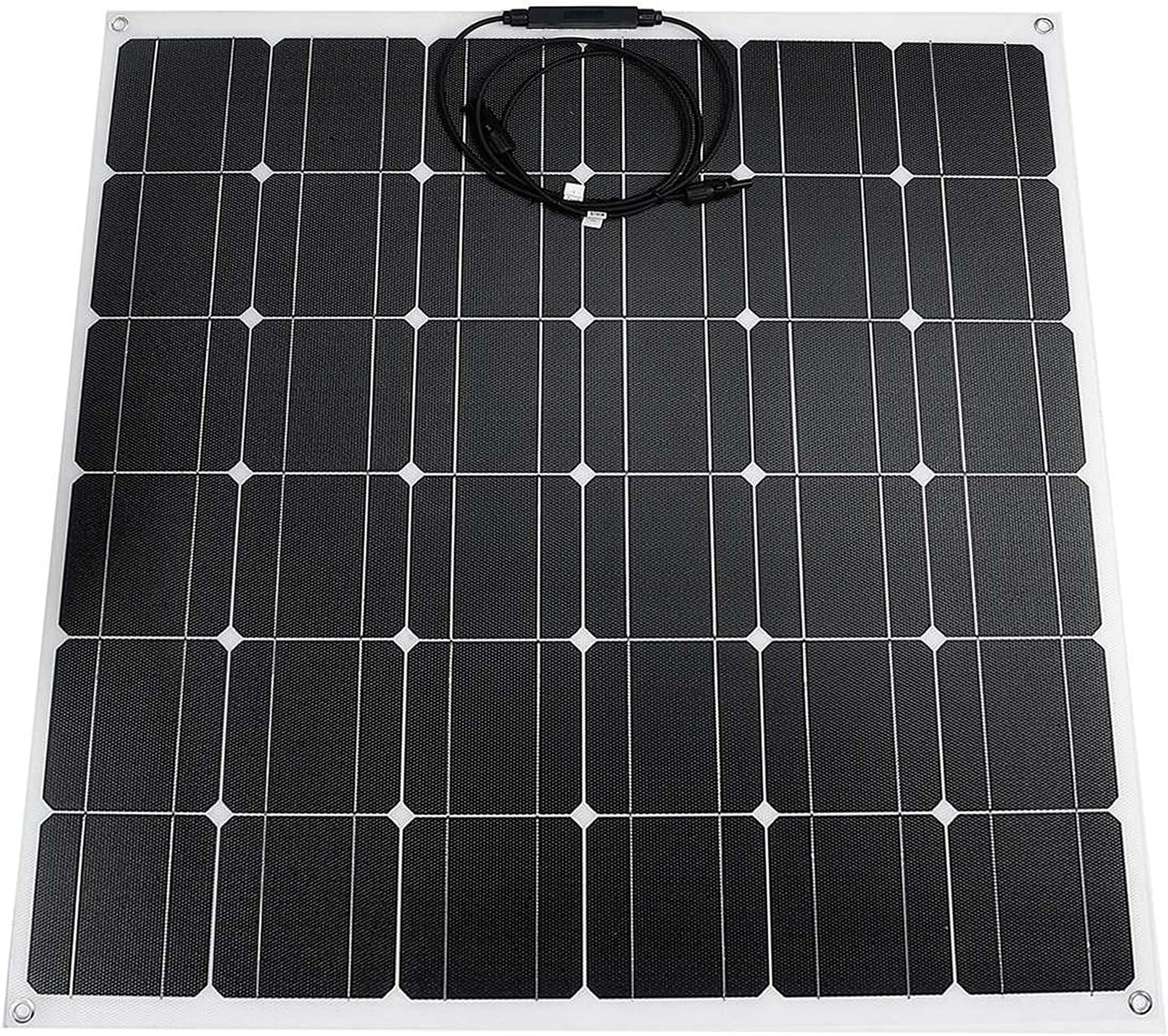 AIZYR Monocrystalline Flexible Solar Panel, 100W 18V Outdoor Portable Solar Panels Efficiency 24%-26% for Homes, RV, Boat, Uneven Surfaces