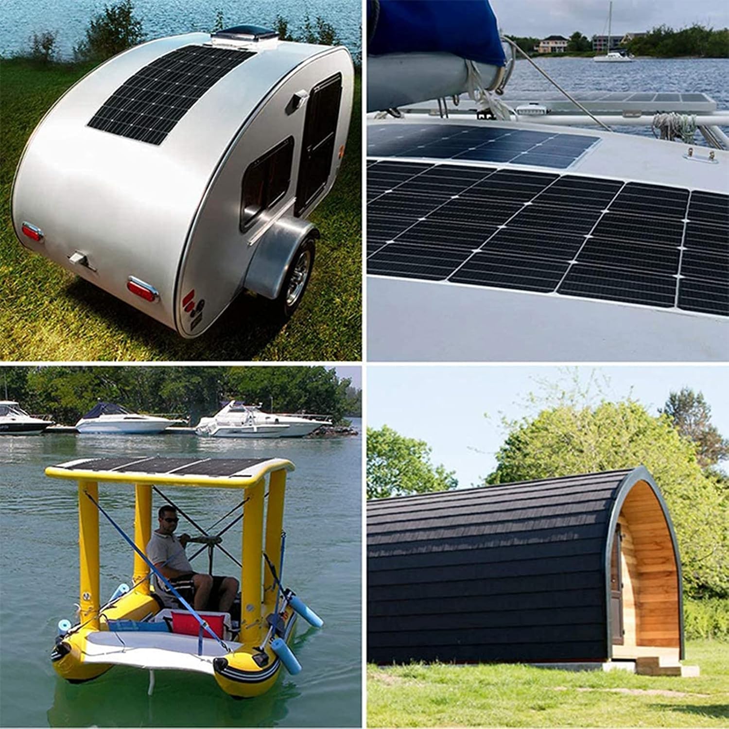 AIZYR Flexible Solar Panel Kit Complete 100W ETFE Panel Solar Generator Kit Energy Charger for Home Camping Car System Power