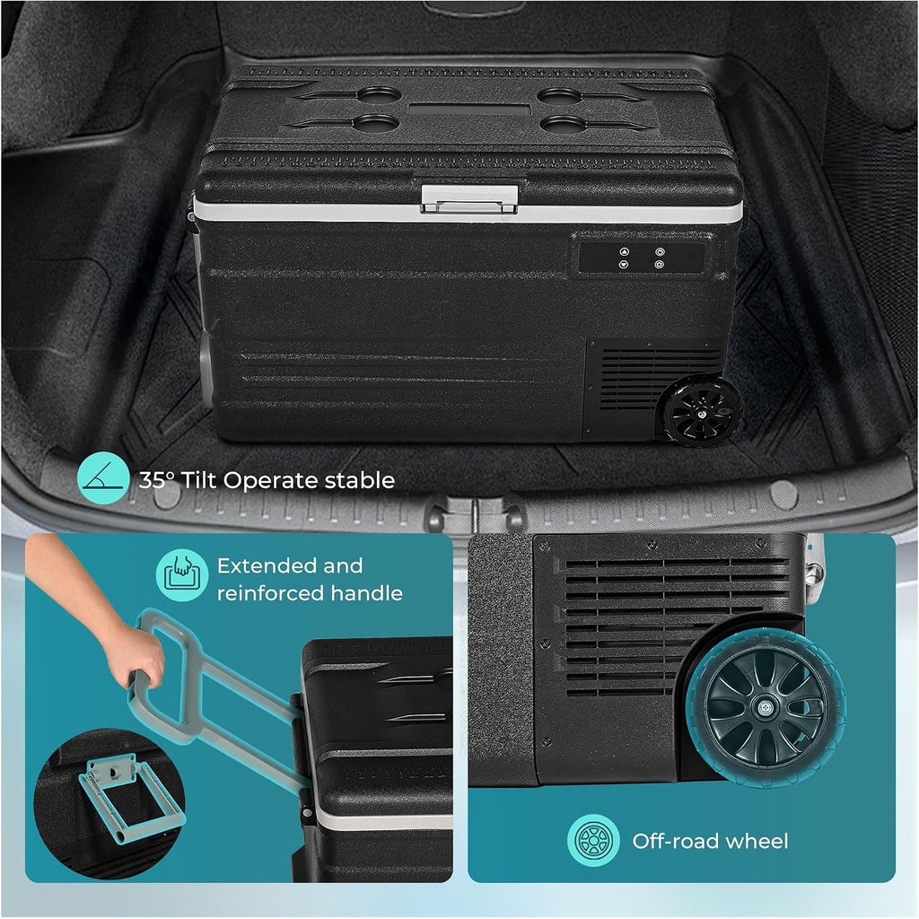 75L Portable Car Refrigerator Compressor Fridge Freezer Cooler Ice Box Keep Cool For Camping Fishing Trip Truck Boating