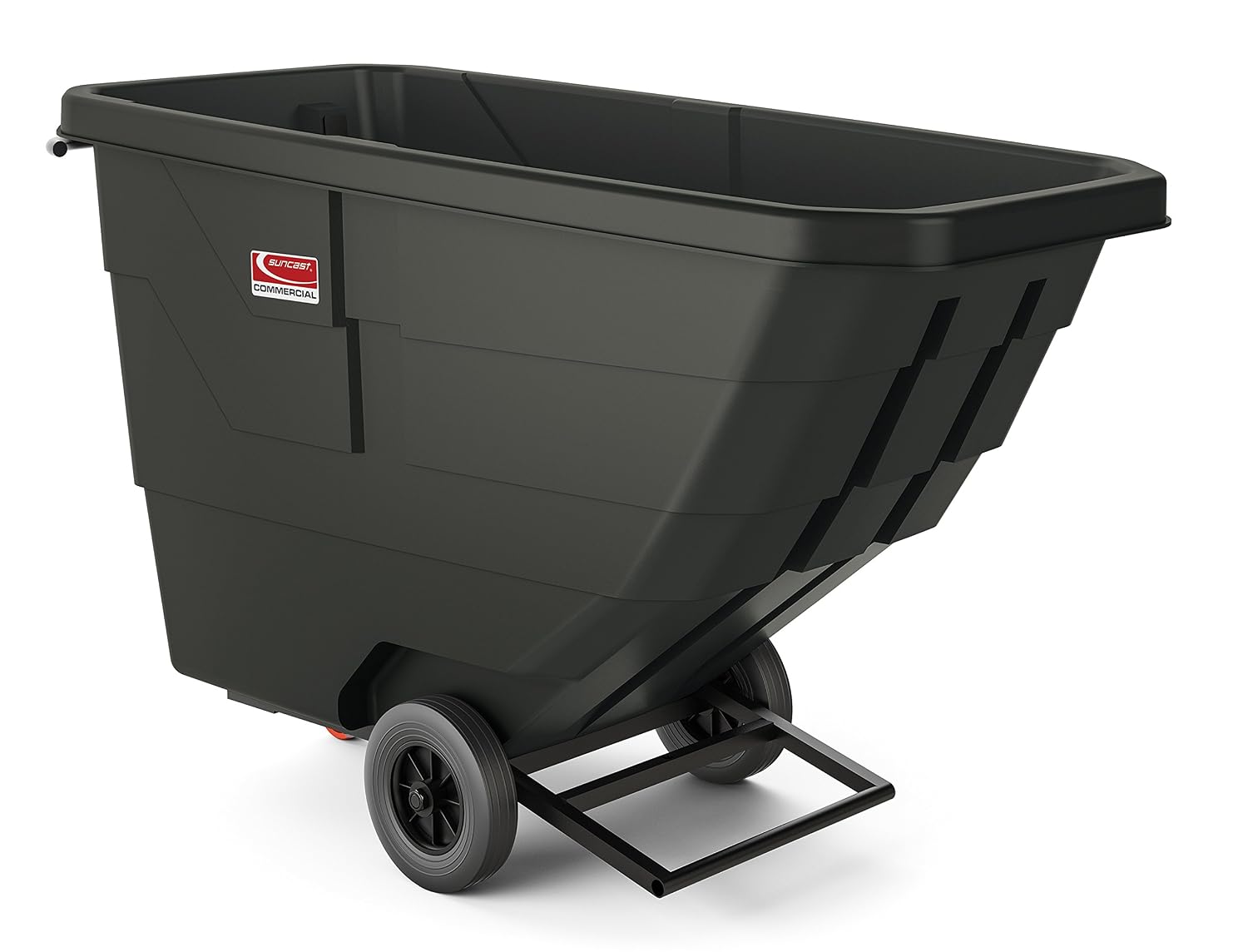 Suncast Commercial Light Duty 3/4 Cubic Yard Roto-Molded Tilt Truck with Integrated Brake, 750-Pound Capacity, 69'L x 41'W x 31'H', Made in The USA