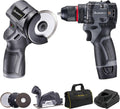Durofix G12 Series RK12136-2-K3 12V Cordless 3/8' Hammer Drill Power Tool Combo Kit with 3 Inch Compact Cut Off Tool, 1 Battery & Charger