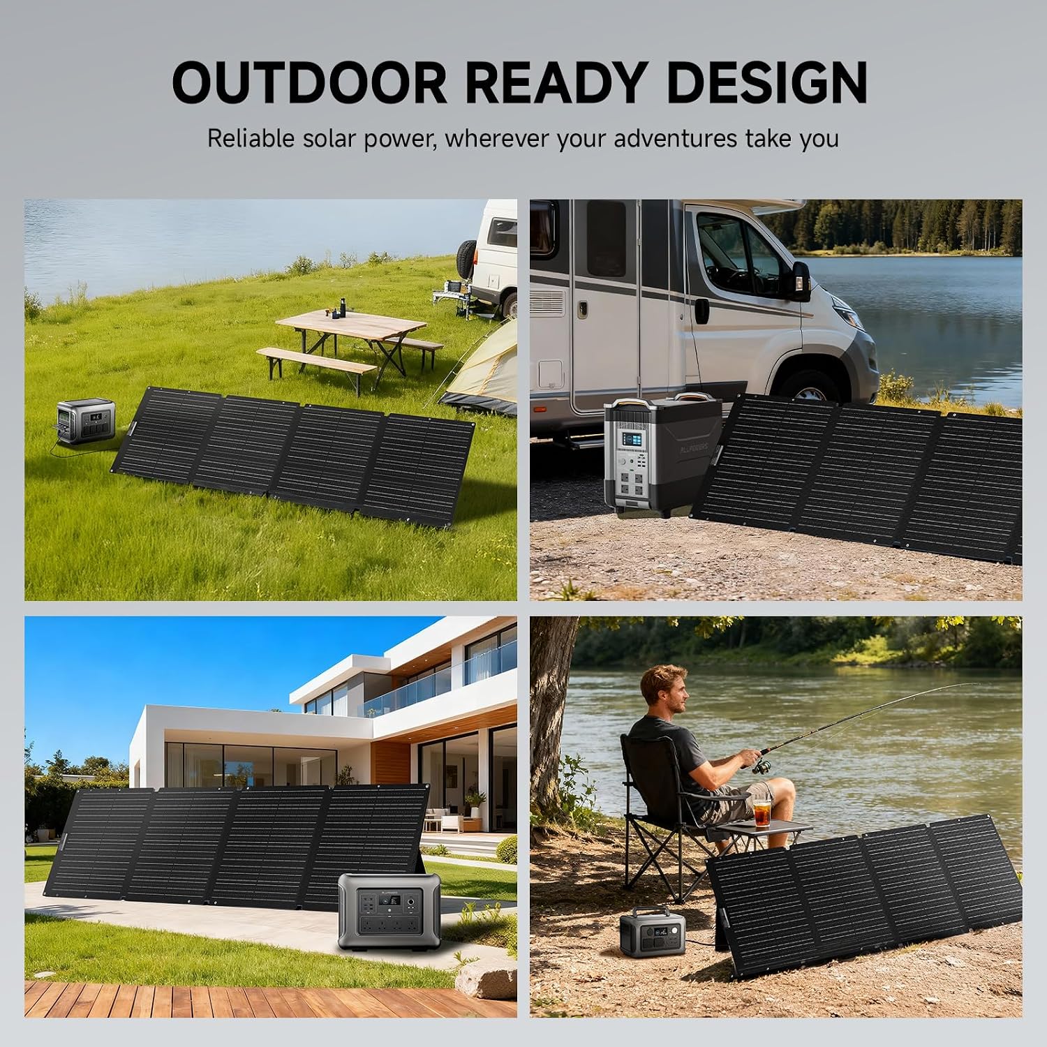 ALLPOWERS SOLAX SE200 200W Portable Folding Solar Panel,High-Efficiency 23%-25% Monocrystalline Solar Charger for Generator,Camping&RV,41.6V Voltage,IP68 Waterproof