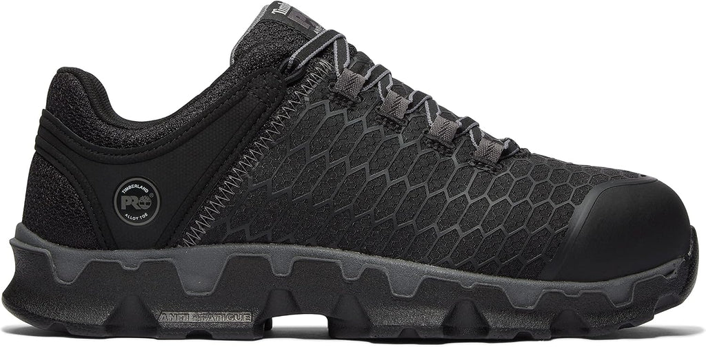Timberland PRO Men's Powertrain Sport Alloy Safety Toe Industrial Athletic Work Shoe, Black/Grey-2024 New, 9 W