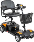 Drive Medical Scout 4-Wheel Compact Travel Power Scooter with Extended Battery, Orange