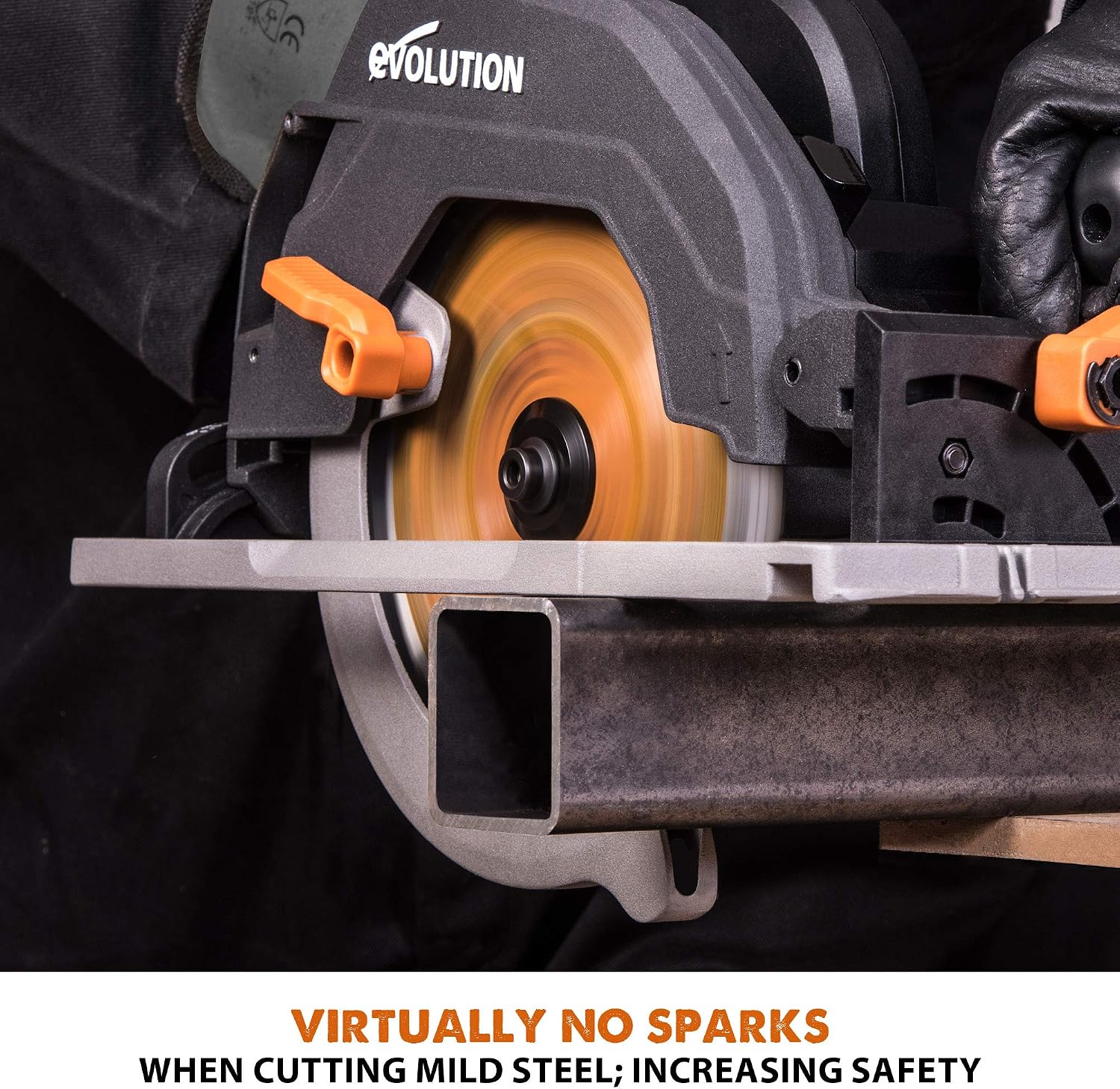 Evolution Power Tools R185CCSX Multi-Material Circular Track Saw Kit with 40' Track Included, TCT Blade Included, Cuts Wood, Plastic, Metal & More, 7-1/4 Inch