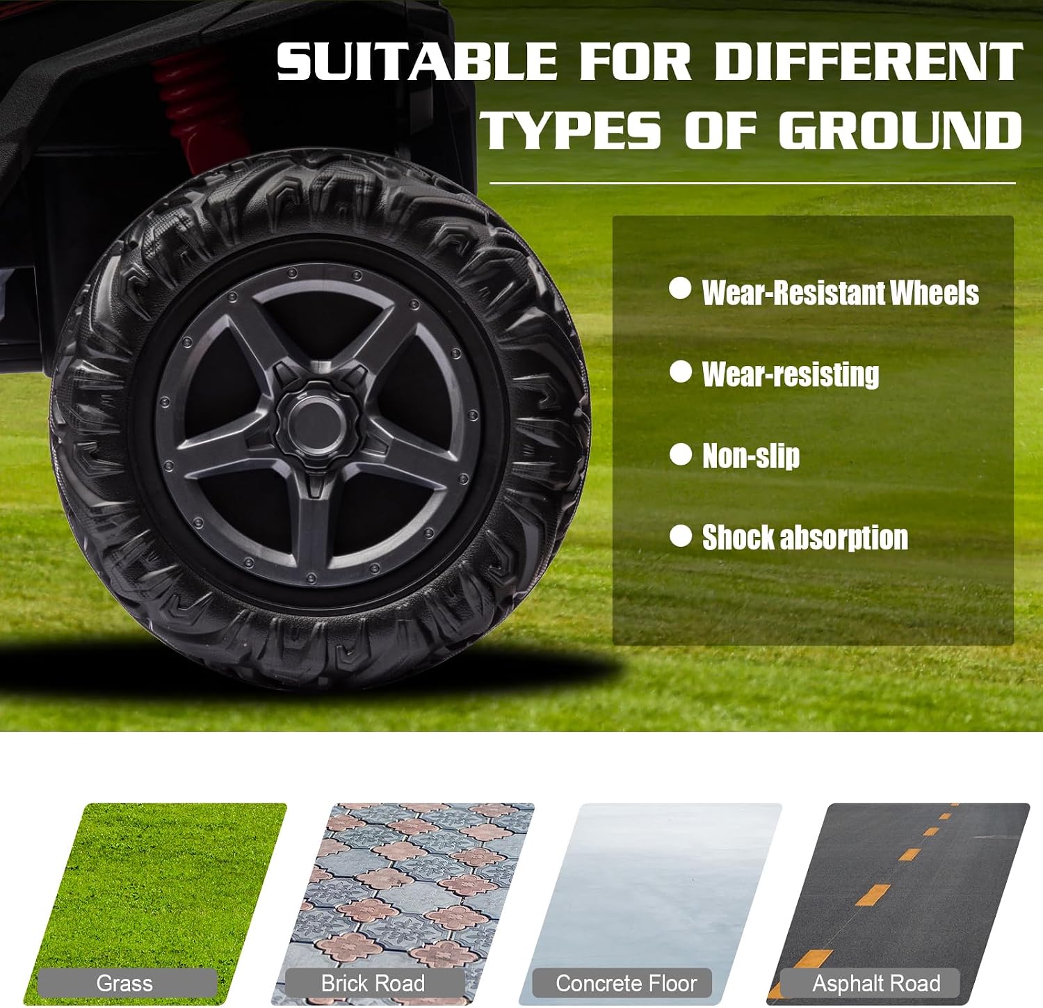 4WD UTV 24V Ride On Toys for Big Kids Ride On 2 Seater Ride On Toys Kids | 2 Seater Ride On Car for Kids Side-by-Side UTV Electric Cars for Kids Electric Ride Car Ride On Toys for Kids 4-8