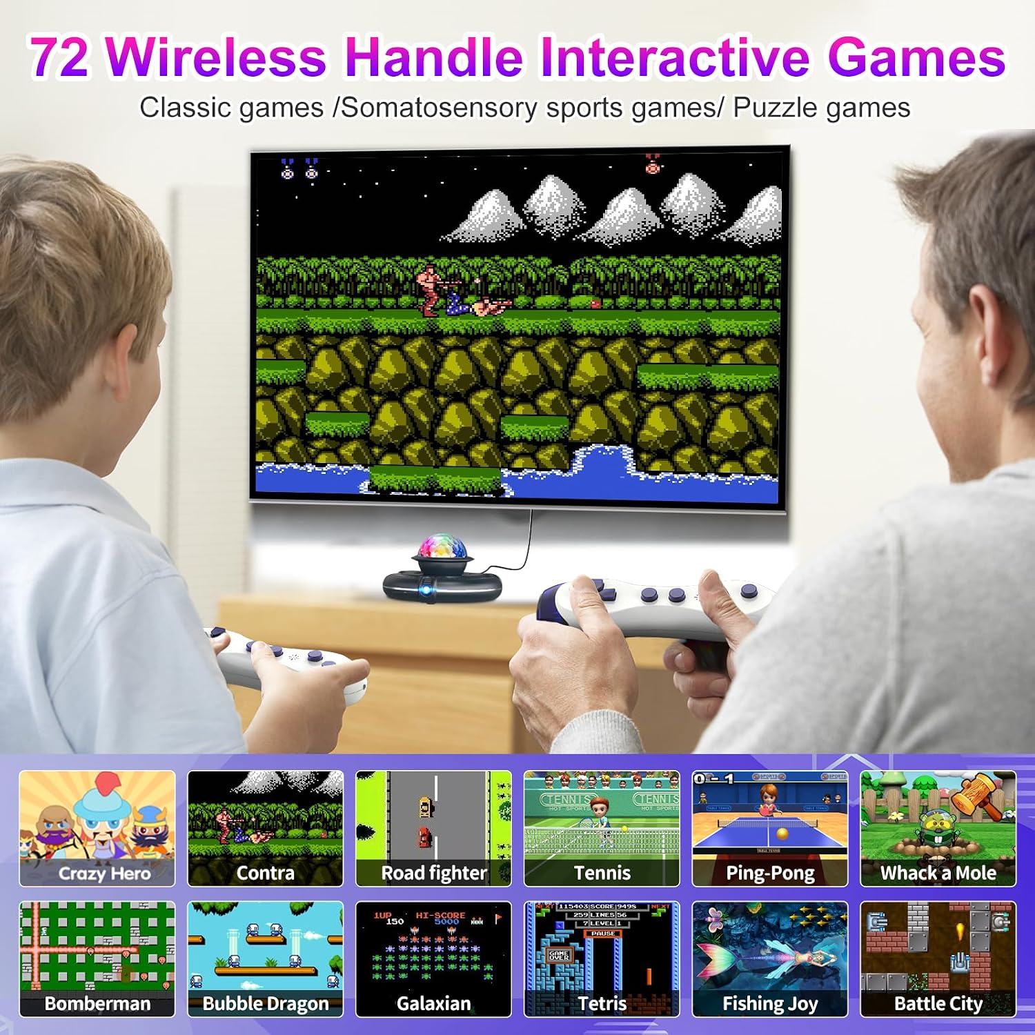 FWFX Dance Mat for TV Games - Wireless Musical Electronic Dance Pad for Kids & Adults, 2-Player Indoor Active Exercise Game for Family Parties, Birthday for Boys and Girls