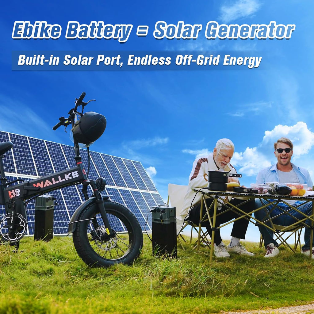 Wallke H9 Ultra 5000W Electric Bike with 2640Wh Power Hub, 48V 55Ah Removable Battery, 105NM Torque & 40MPH Fast Ebike for Adults, ARISUN All Terrain Fat Tire for Camping Commute, UL2849 Certified