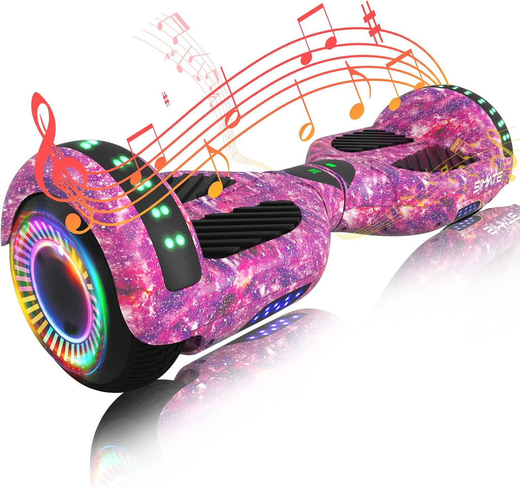 SIMATE Hoverboard, Bluetooth All Terrain Hover Boards with LED Lights and APP Control, Gifts for Kids Adults Girls Boys, for All Ages