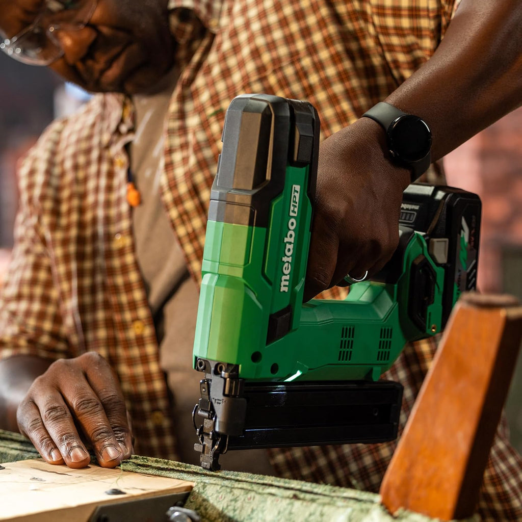 Metabo HPT 18V MultiVolt Cordless Narrow Crown Stapler Kit, 18 Gauge 1-1/2' Stapler with Power Tool 2.0Ah Lithium Ion Battery, Drives 1/2' to 1-1/2' Staples, 5-Year Warranty, N1804DB