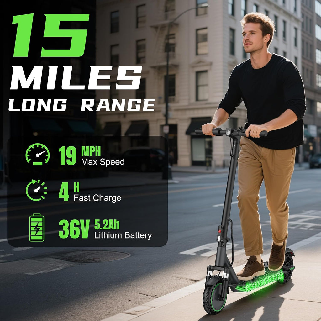 VOLPAM Electric Scooter, 500W/350W Strong Motor, Max 22/19 MPH Top Speed & 22/17 Miles Range, 10'/8.5' Foldable E Scooter with Smart APP, Cruise Control