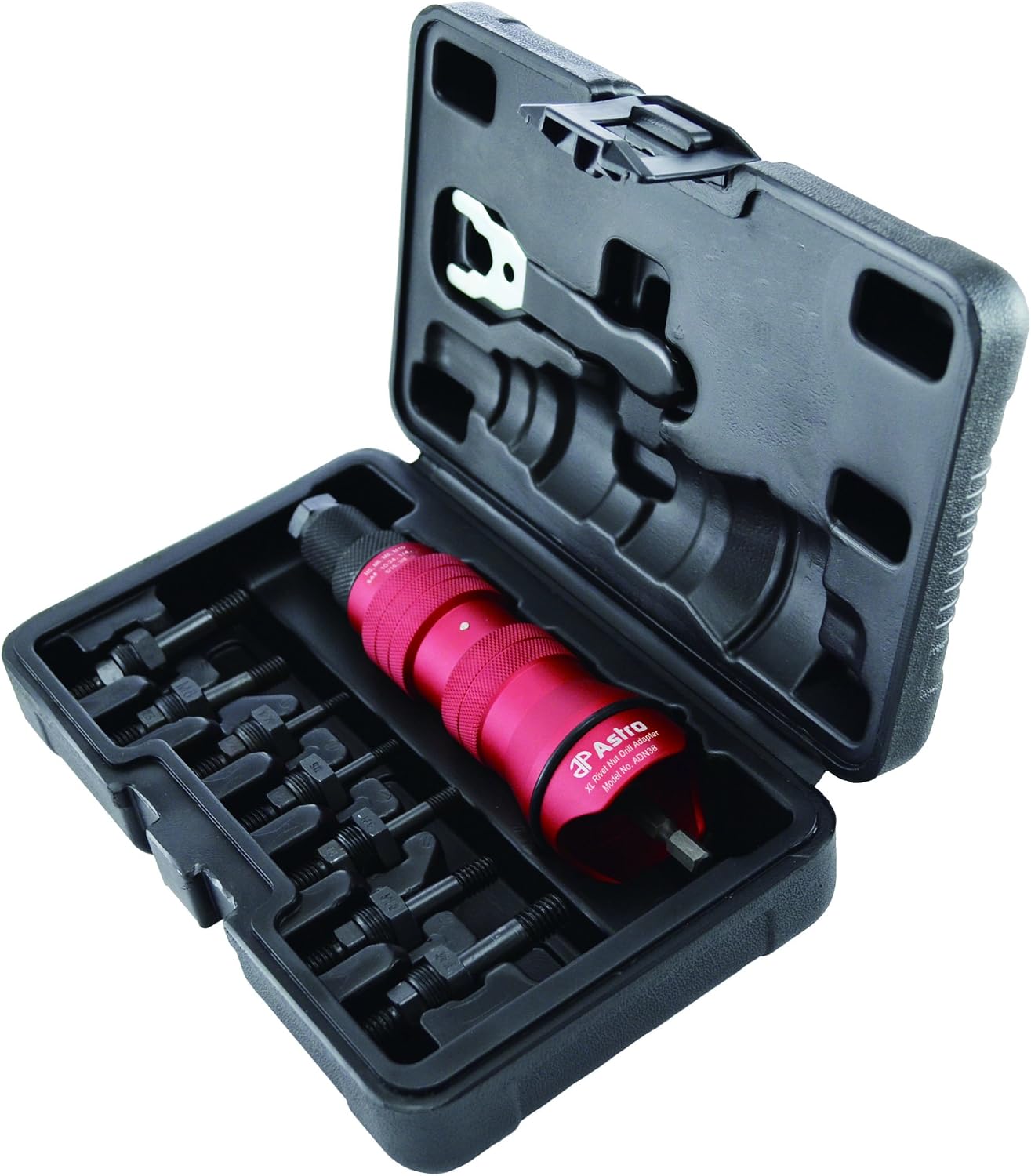 Astro Pneumatic Tool ADN38 XL Rivet Nut Drill Adapter Kit - 3/8' Capacity
