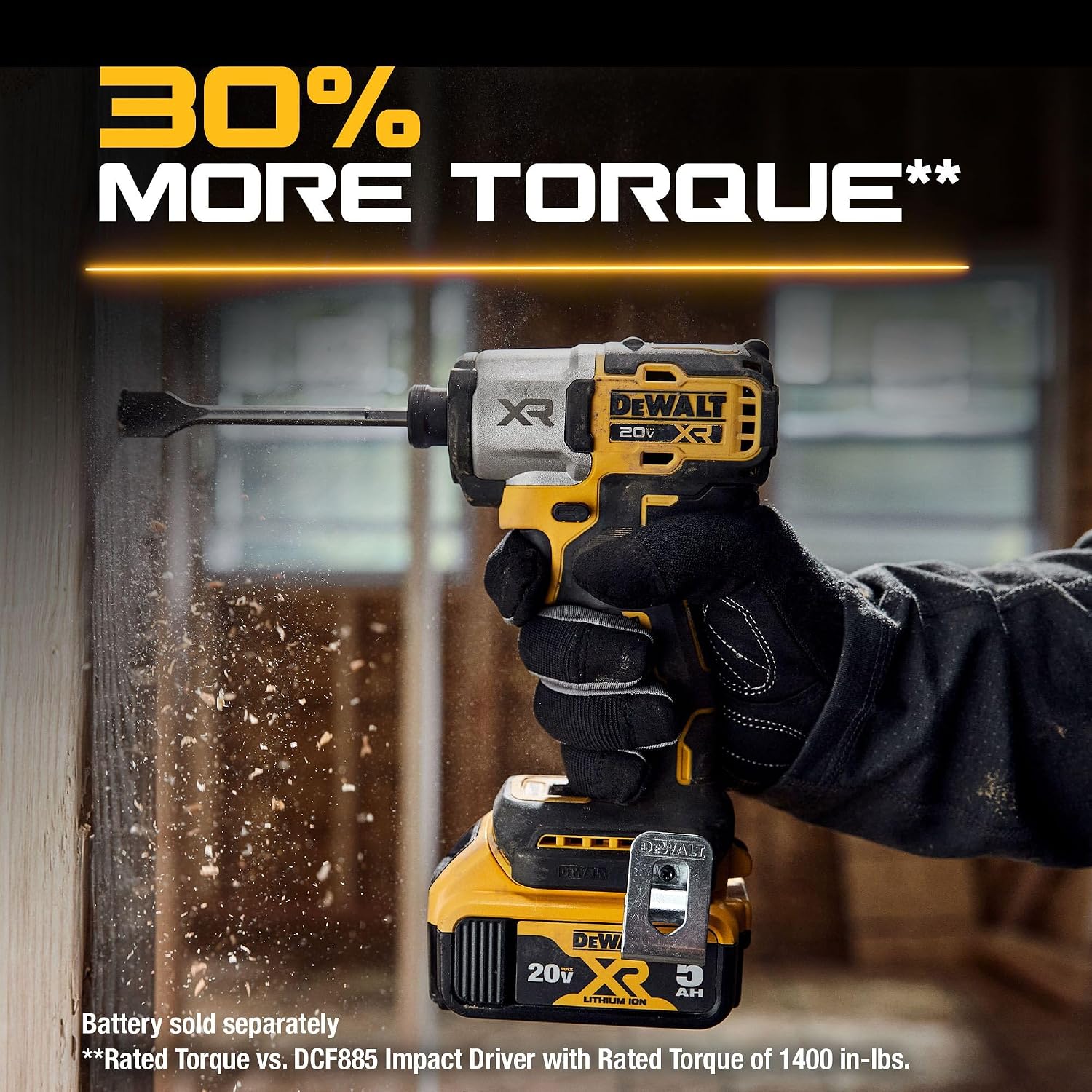 DEWALT 20V MAX XR Impact Driver, Brushless, 1/4'', 3-Speed, Bare Tool Only (DCF845B), Yellow, Black (Renewed), Black,yellow