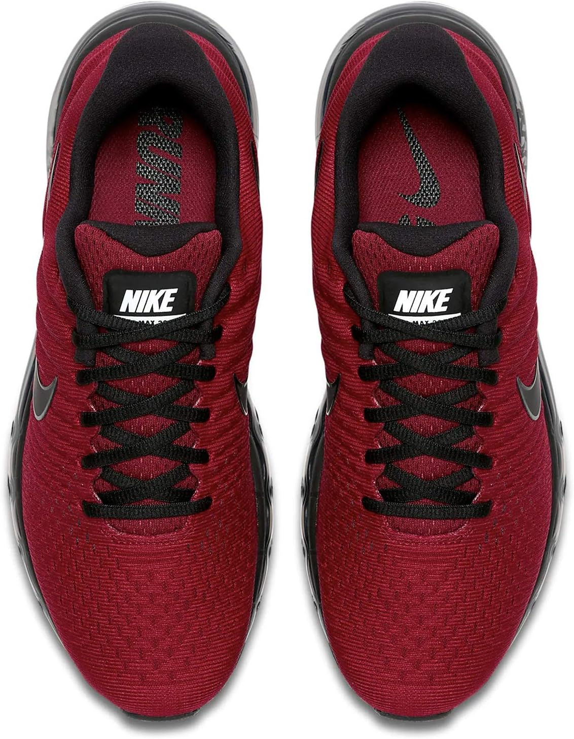 Nike Mens Air Max 2017 Low Top Lace Up Running Sneaker (12, Team Red/Black-Dark Grey)