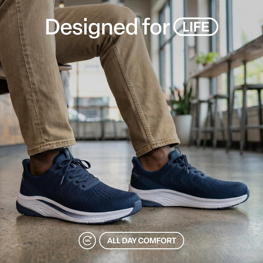 Orthofeet Men's Orthopedic Tilos Hands-Free Water-Repellent Walking Sneaker