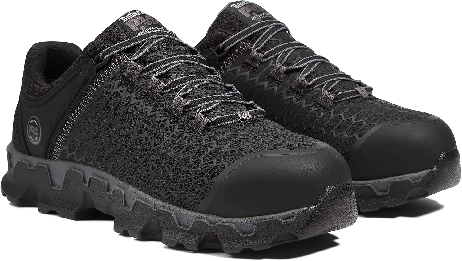 Timberland PRO Men's Powertrain Sport Alloy Safety Toe Industrial Athletic Work Shoe, Black/Grey-2024 New, 9 W