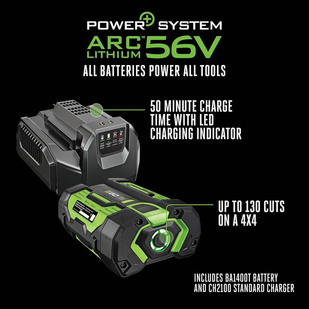 EGO POWER+ Chain Saw, 16' Battery Powered Chainsaw, Electric Cordless, Includes 56V 2.5Ah Battery and Charger – CS1611