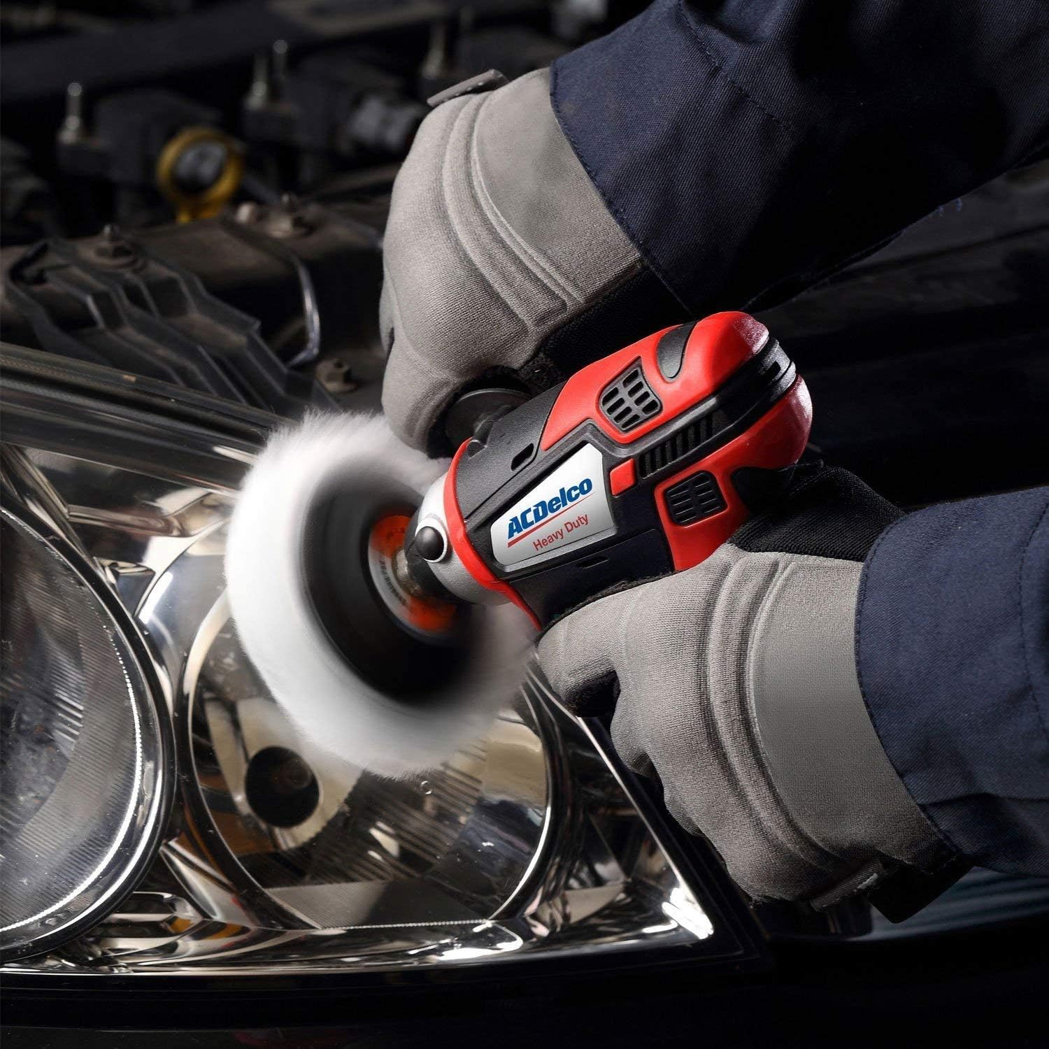 ACDelco G12 Series 3-Tool Combo, 3/8' Brushless Ratchet Wrench & 2-speed Polisher & 3/8' Impact Wrench, 2-battery, ARW1208-K13