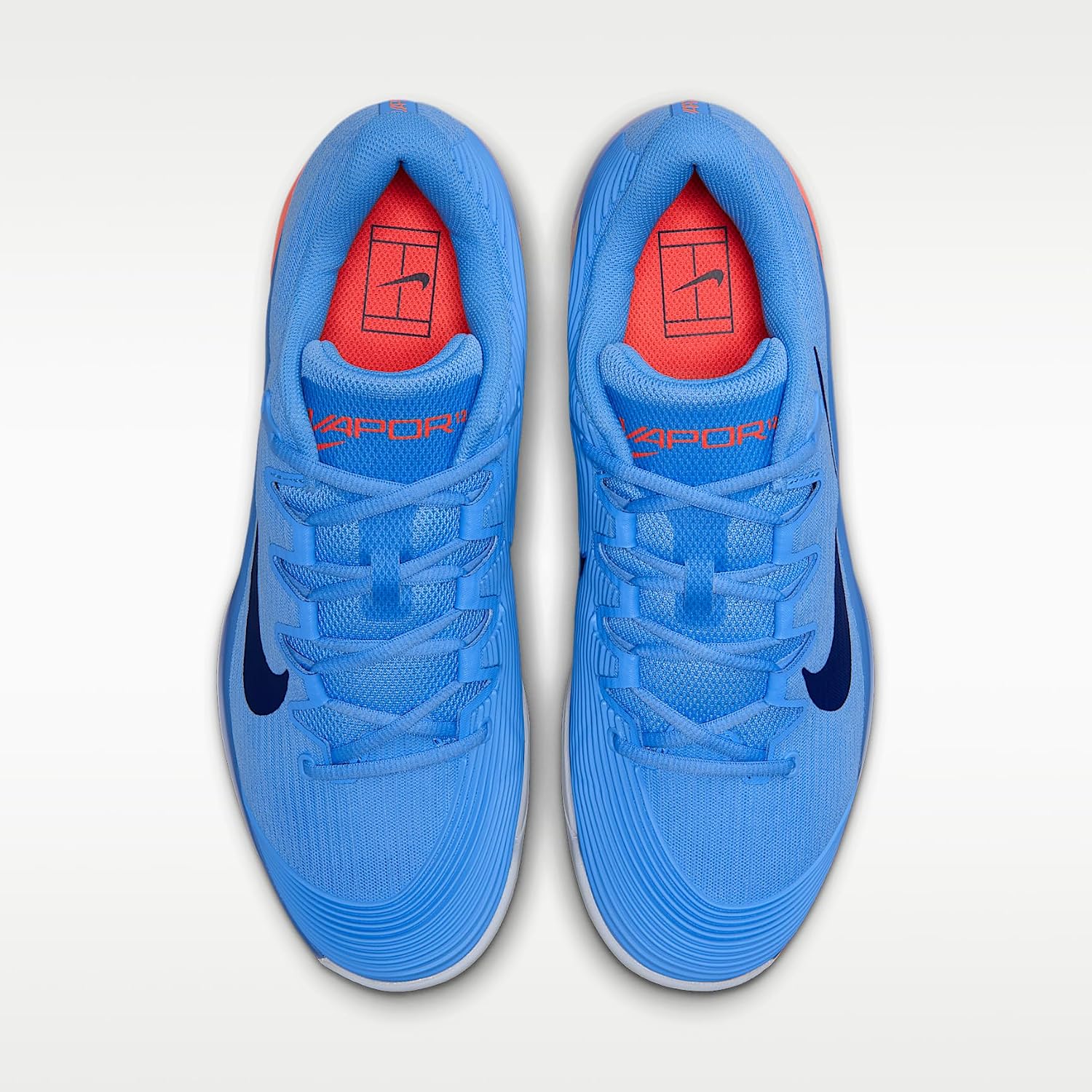 Nike Vapor 12 Men's Hard Court Tennis Shoes (University Blue/Hydrogen Blue/Hot Lava/Midnight Navy)