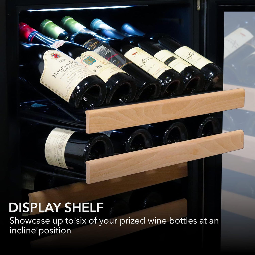 Whynter BWR-1002SD 100 Built-in or Freestanding Stainless Steel Compressor Large Capacity Wine Refrigerator Rack for Open Bottles and LED Display, Black