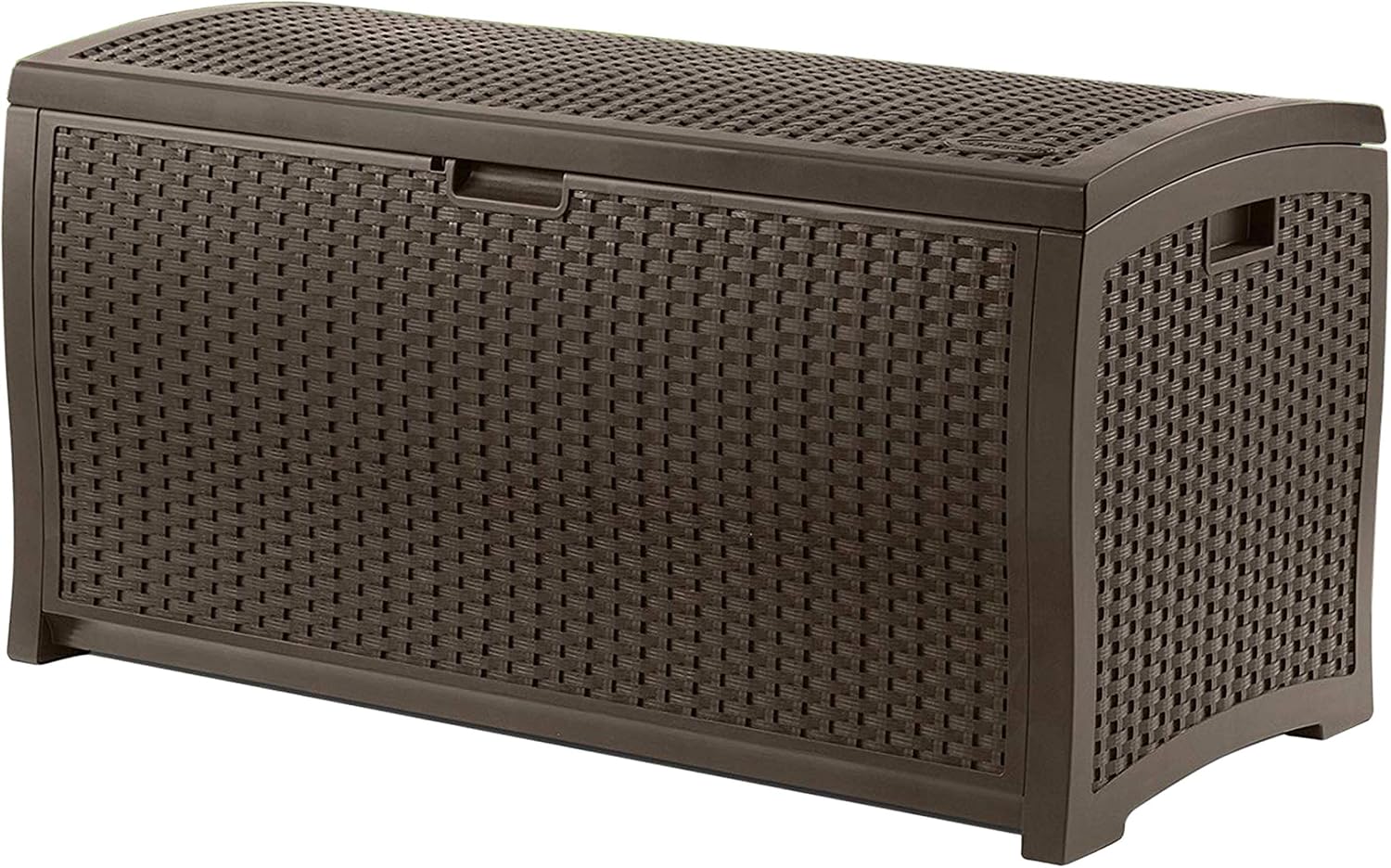 Suncast 73-Gallon Medium Deck Box and 33 Gallon Hideaway Can Resin Outdoor Trash