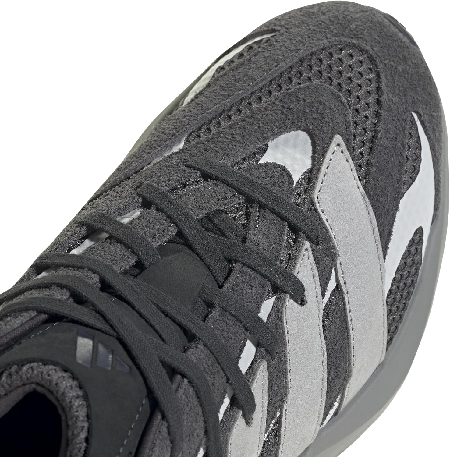 adidas Mens Lightblaze Lace Up Sneakers Shoes Casual - Grey, White