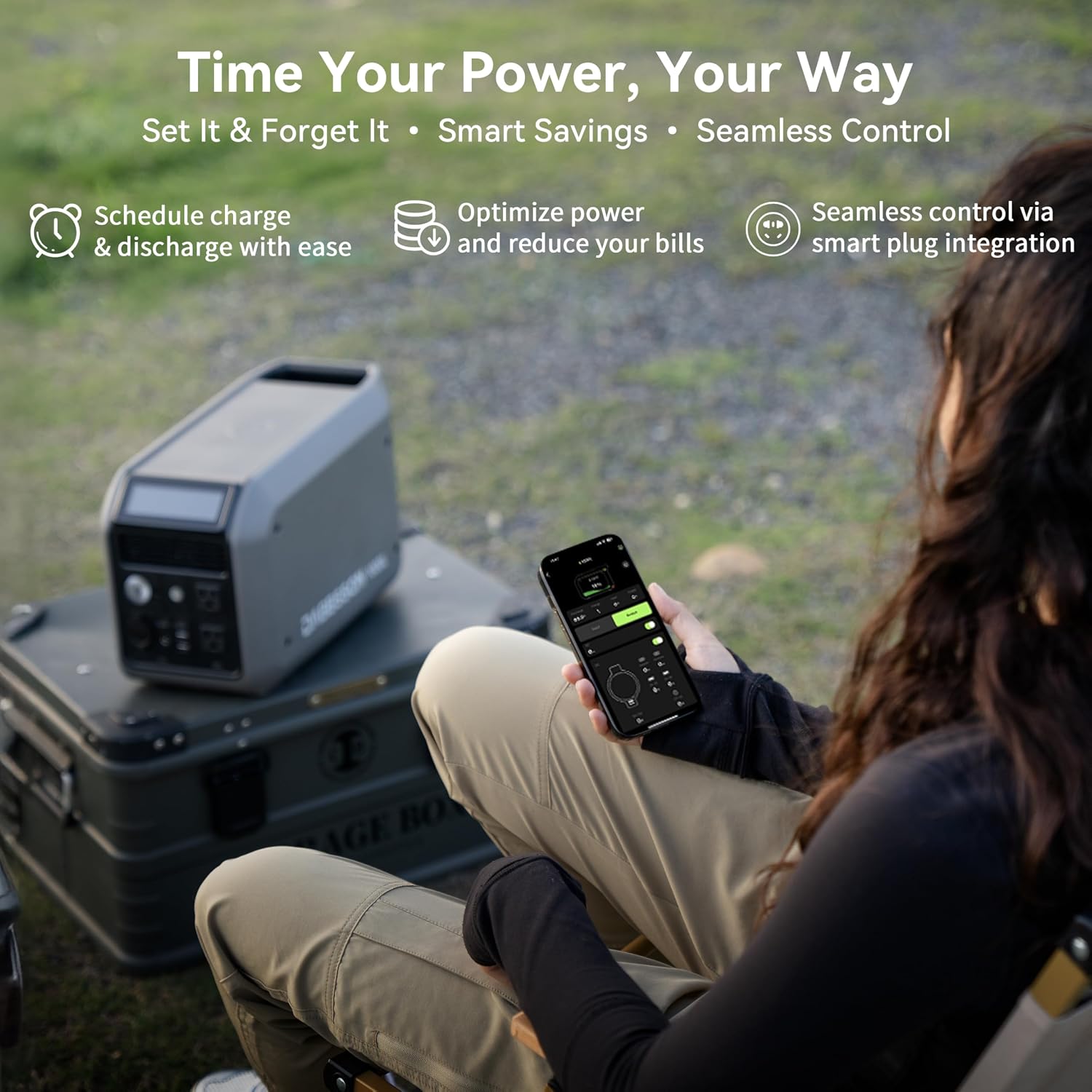 Dabbsson 1008Wh Solar Generator with 210W Solar Panel, Semi-Solid LiFePO4, 1200W AC Output,1600W Power-Boost, 1.2X Longer Runtime, 0-80% in 50 Min, 1000L Portable Power Station for Home/Camping/RV