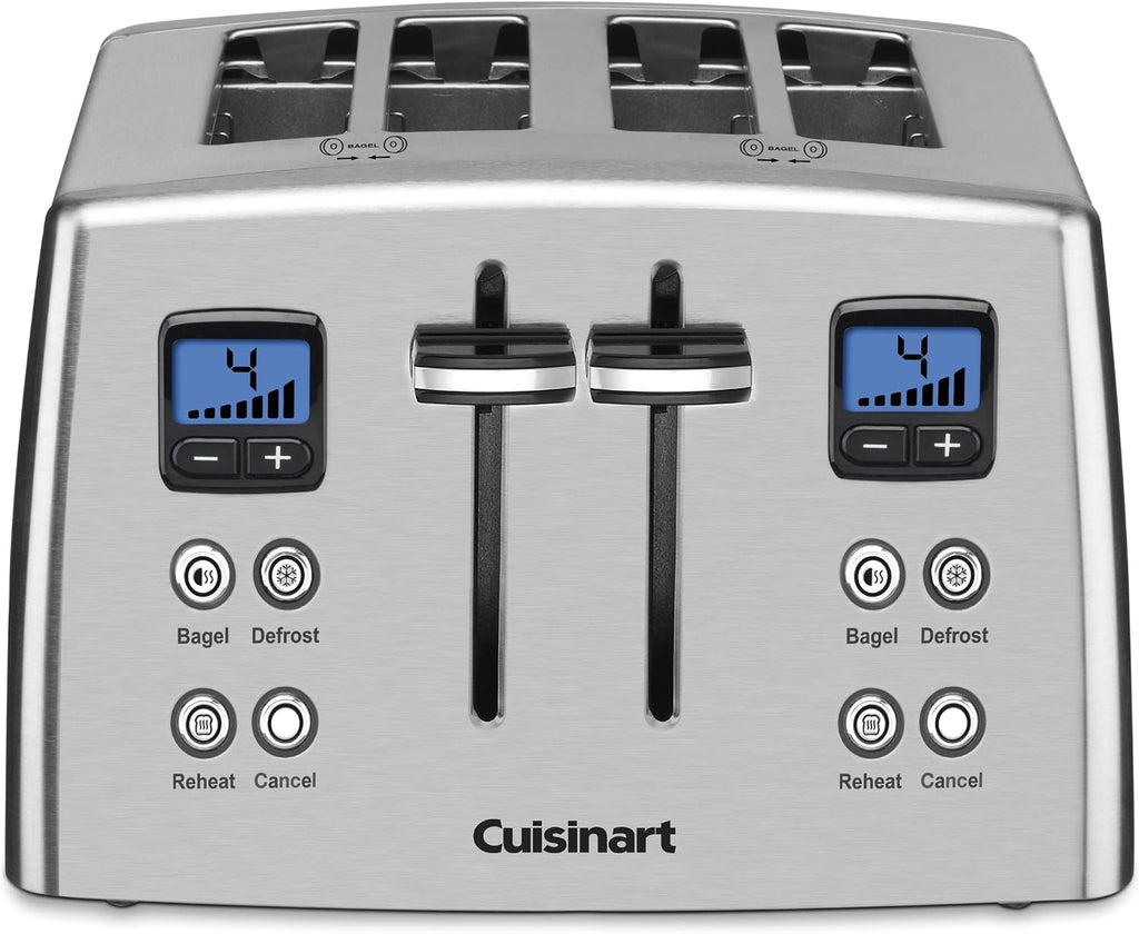 Cuisinart CPT-435P1 4-Slice Countdown Motorized Toaster, Stainless Steel & SCO-60 Deluxe Electric Can Opener, Quality-Engineered Motor System Allows you to Open Any Size Can, Stainless Steel