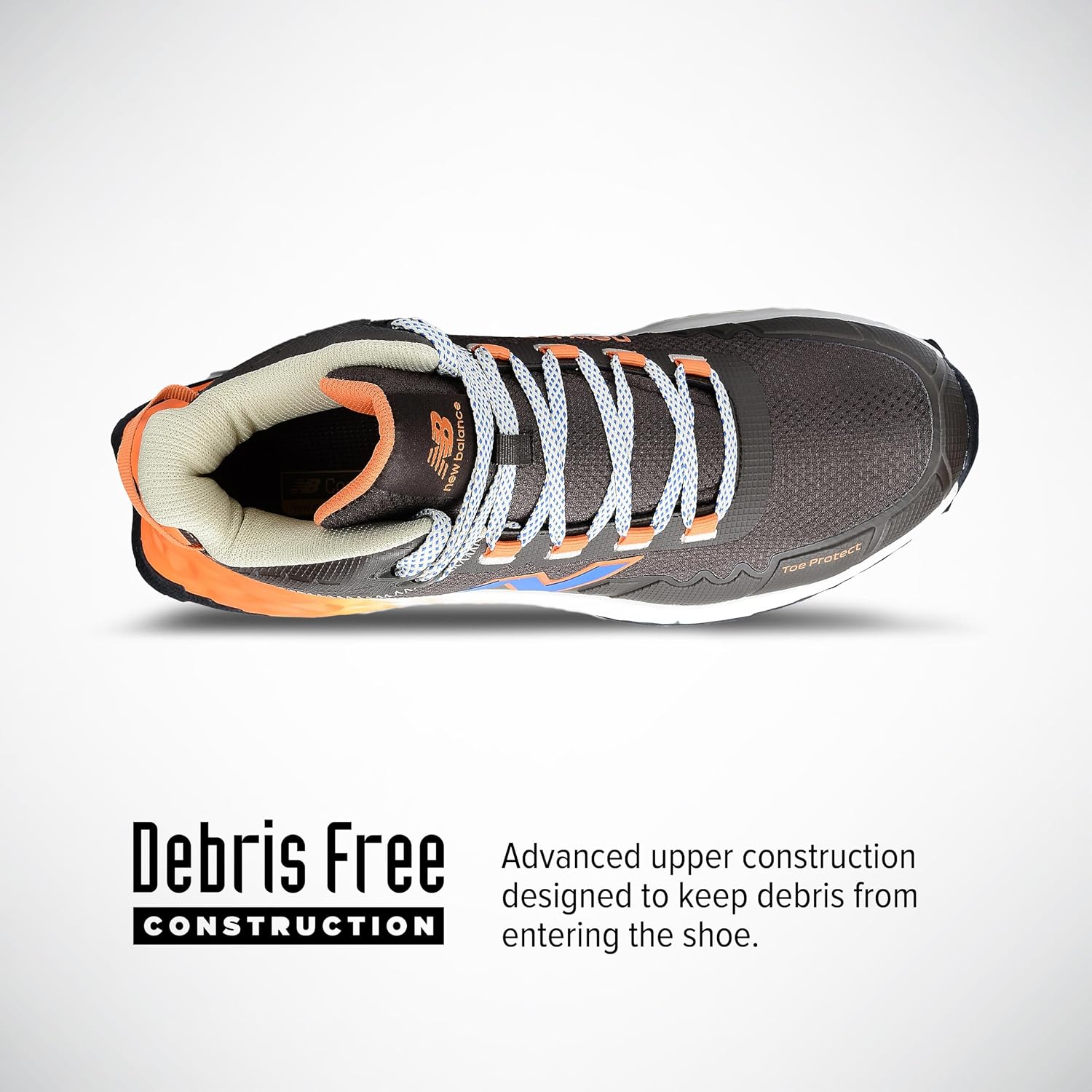New Balance Fresh Foam Cremorne Composite Toe Safety Shoes for Men - Non Slip, Electrical Hazard - Black/Grey, Mid