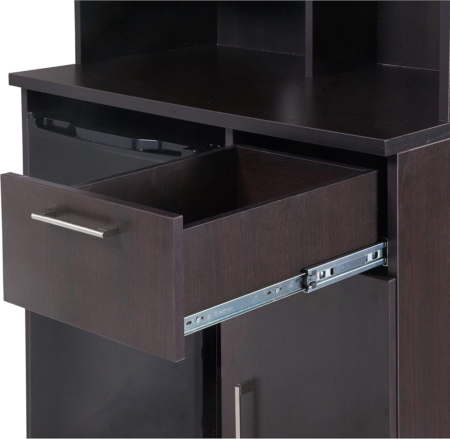 BREAKtime Breakroom Cabinet with Door and 3-Drawer Storage, Office Snack and Supply Cabinet, Commercial-Grade, Fully Assembled, 54' W x 24' D x 36' H, Appliances Not Included