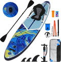 YUSING 11' Inflatable Stand Up Paddle Board with Kayak Seat, Non-Slip Deck SUP Paddle Board with Premium Kayak and SUP Accessories & Backpack, Portable Standing Boat for Youth & Adult