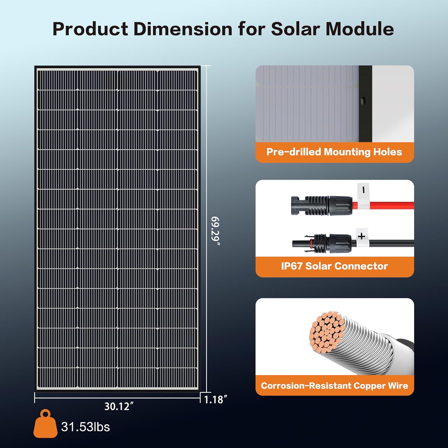 300W Bifacial Solar Panel, 600W N-Type 16BB Monocrystalline Solar Panel Kit, 25% High Efficiency, IP65 Waterproof, for RV Home Boat Marine Off-Grid Solar System[2Pcs 300W]
